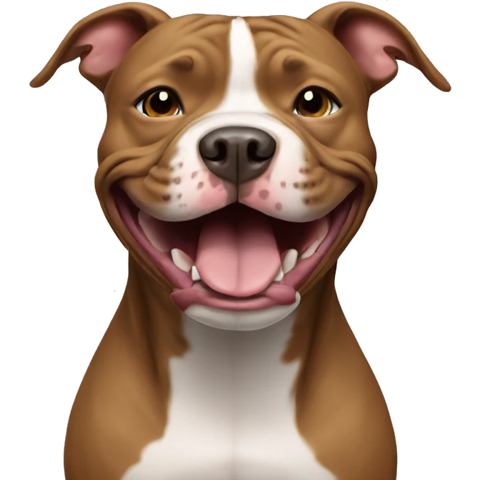 Pitbull with smile  emoji