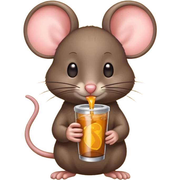 mouse drinking energy drink emoji