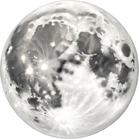 White Real Moon emoji