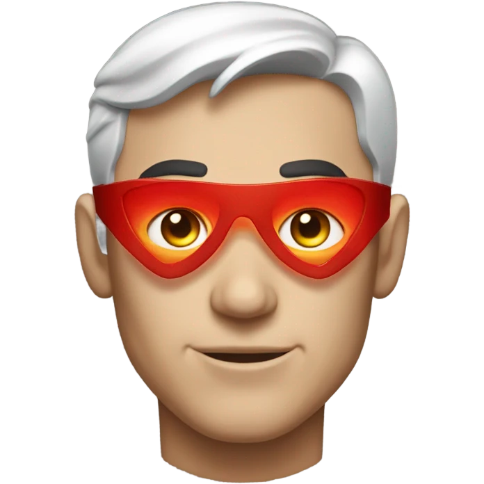 Superman with red eyes emoji
