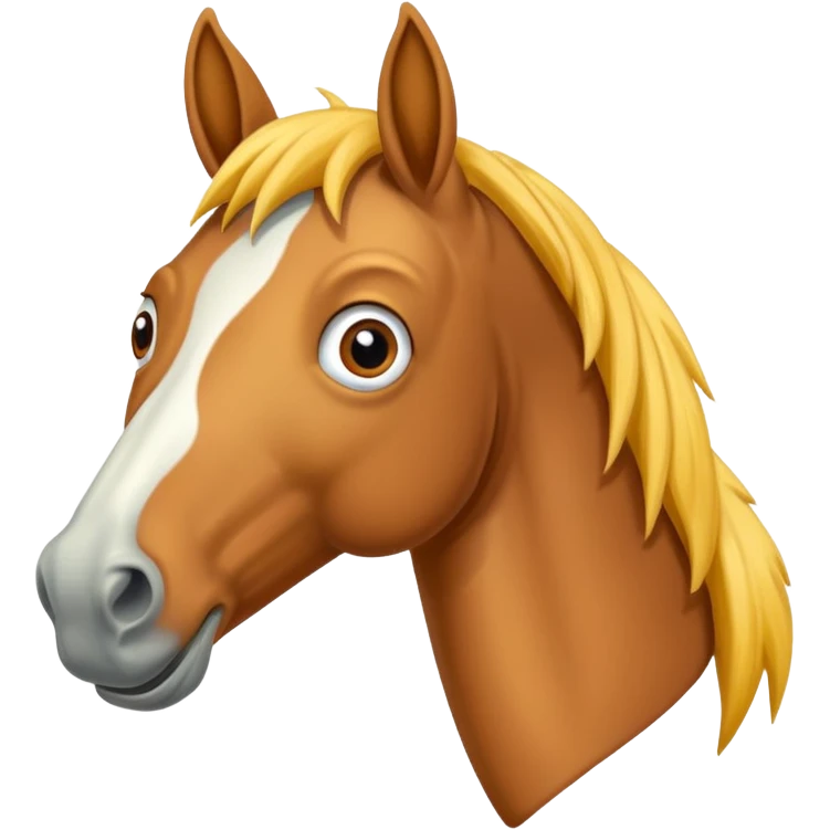 Pencil drawing horse funny emoji