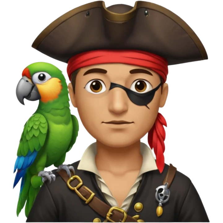 pirate and parrot emoji