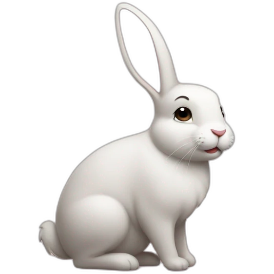 Realiza un conejo que a su cara se Note la FELICIDAD emoji