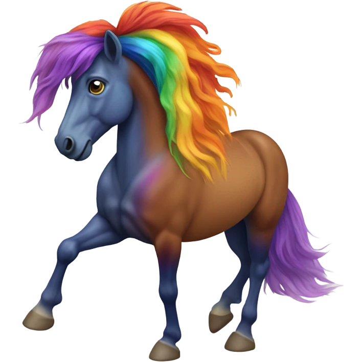 Rainbow horse emoji