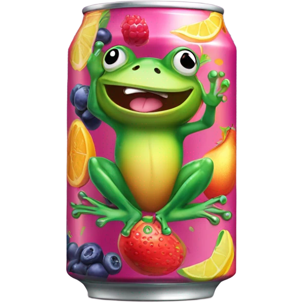 Fruity frog on an Energy Drink  emoji