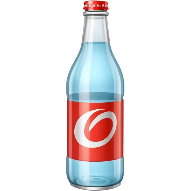 A 3D Apple-style empty soda bottle emoji emoji