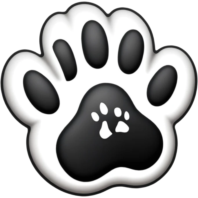 puppy paw print with number 12 inside and a border emoji