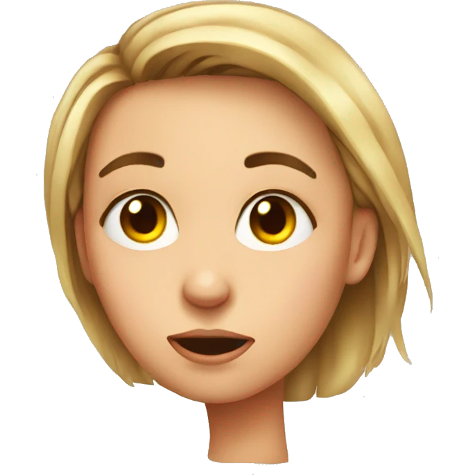 Girl rolling her eyes emoji
