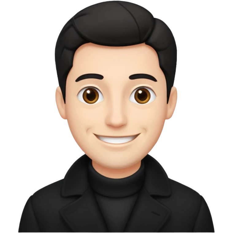 whiteman smile in blackcoat emoji