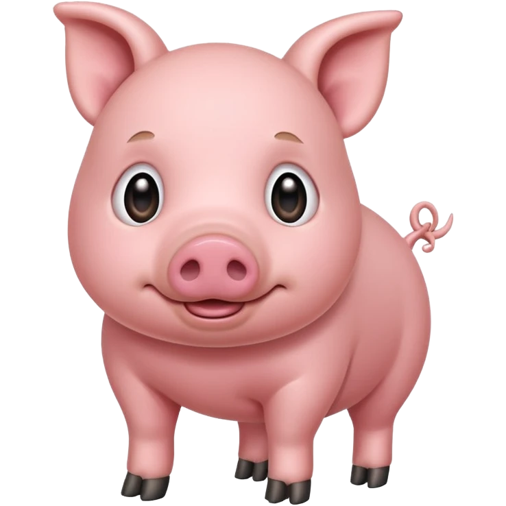 Cute pig full body with legs and all emoji