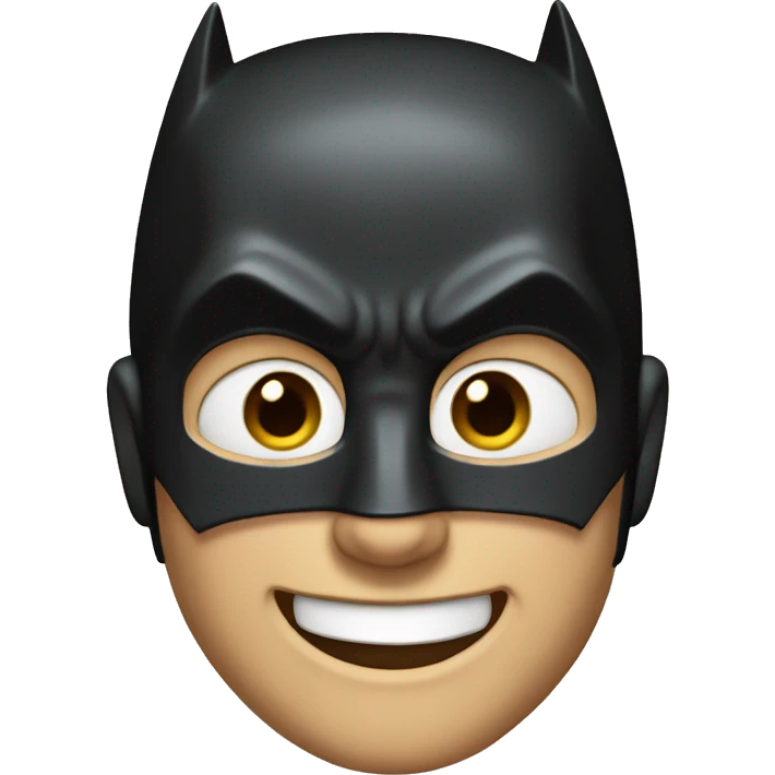 A smiling Batman emoji