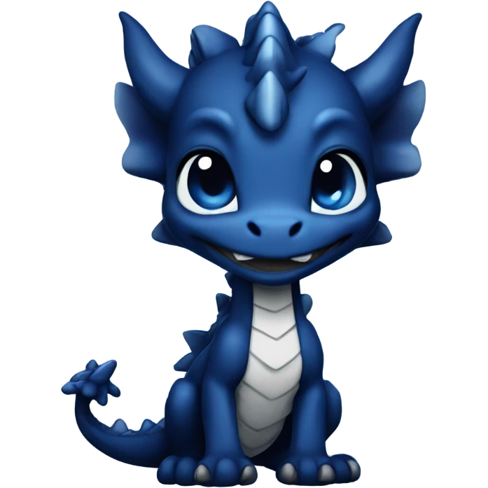 adorable midnight blue chibi dragon emoji