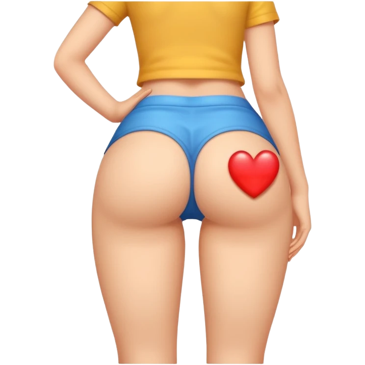 Female beautiful kid showing butt emoji