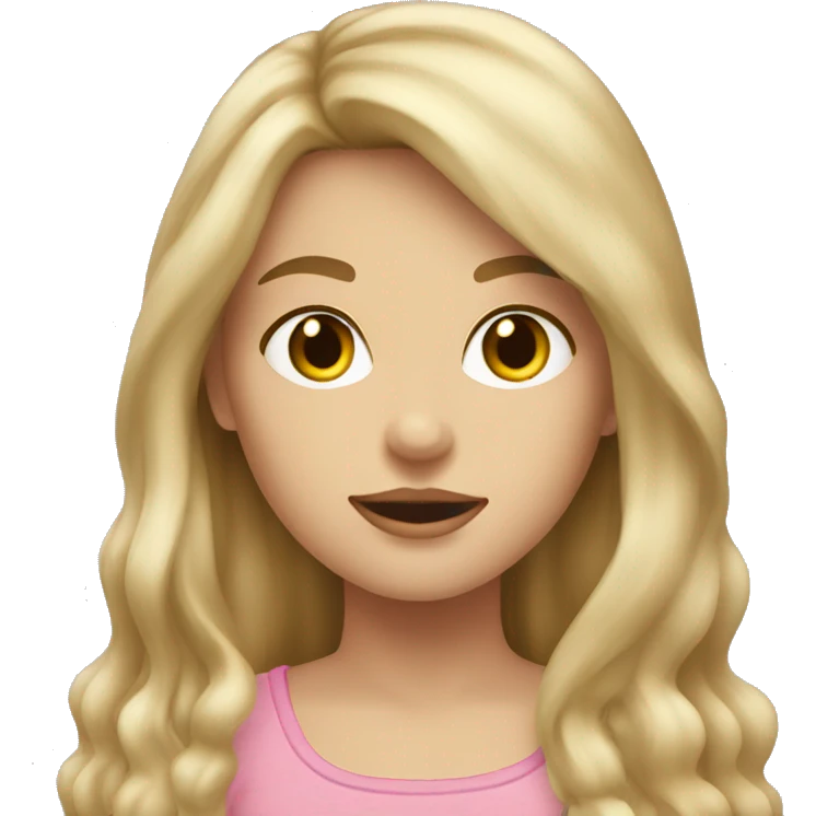 dirty blonde girl with medium hair and long dirty blonde girl emoji
