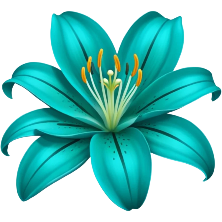 teal lily emoji