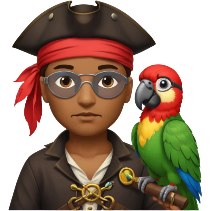 pirate and parrot emoji