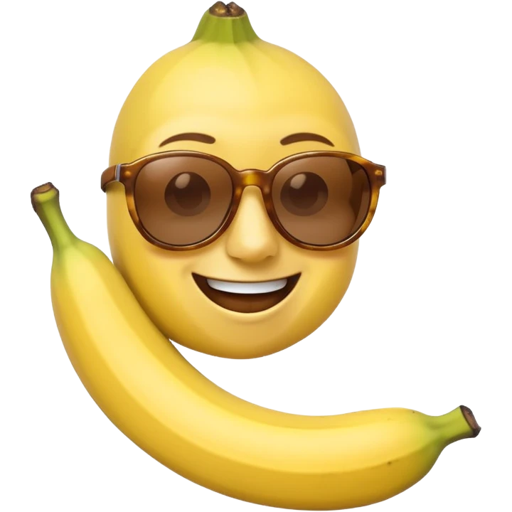 Banana wearing sunglasses smiling emoji