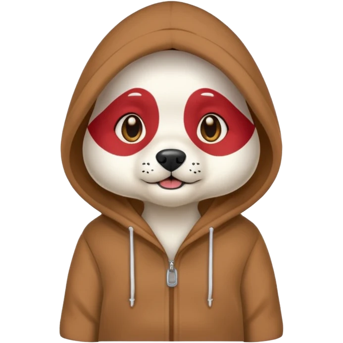 Dog wearing hoodie emoji