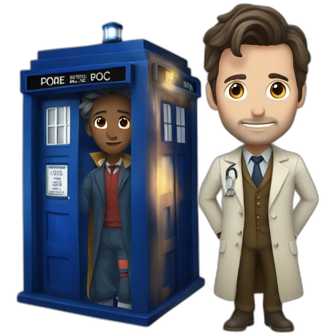 tardis and the doctor emoji