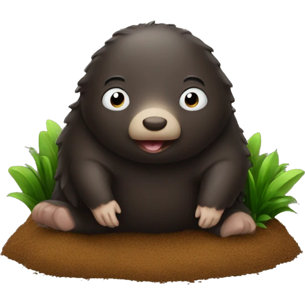 Mole in molehill emoji