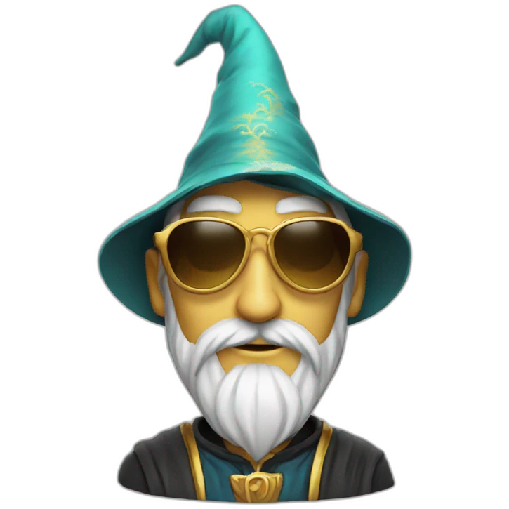 wizard bust sunglasses emoji