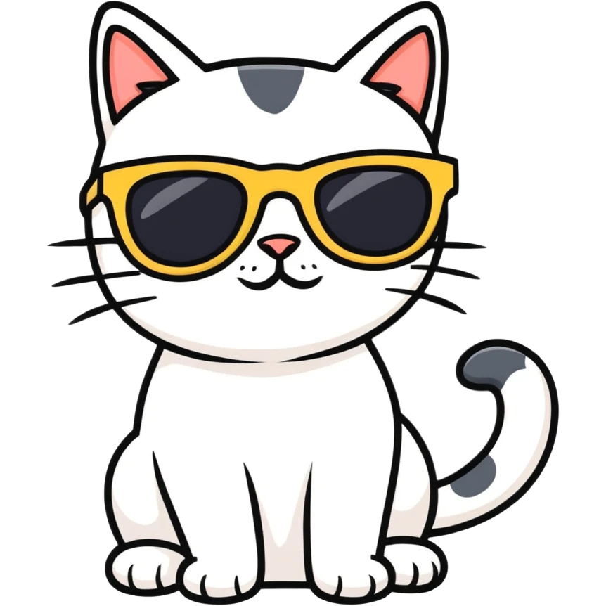 Cat with sunglasses emoji