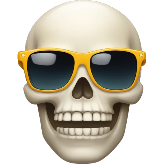 Skull wearing sunglasses emoji