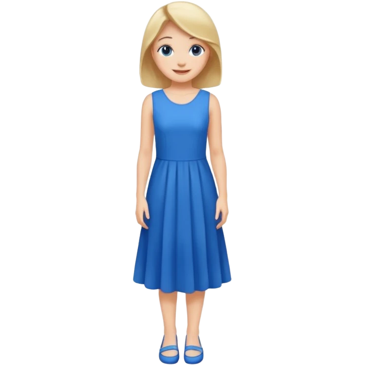 девушка в полный рост стоит улыбается emoji