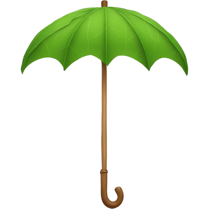 Wooden leaf umbrella emoji