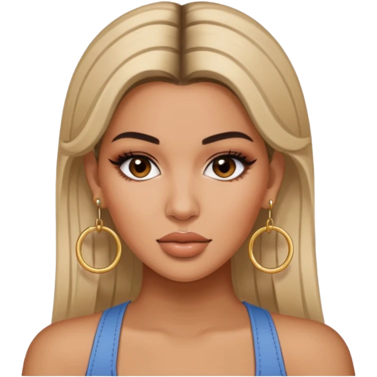 chloe kardashian with earrings emoji
