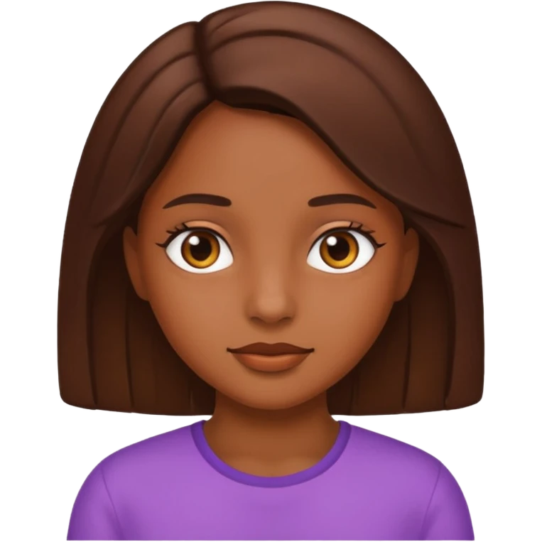 A girl with brow emoji