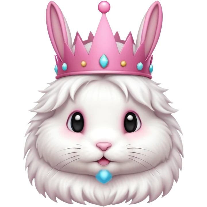 bunny with pink crown emoji
