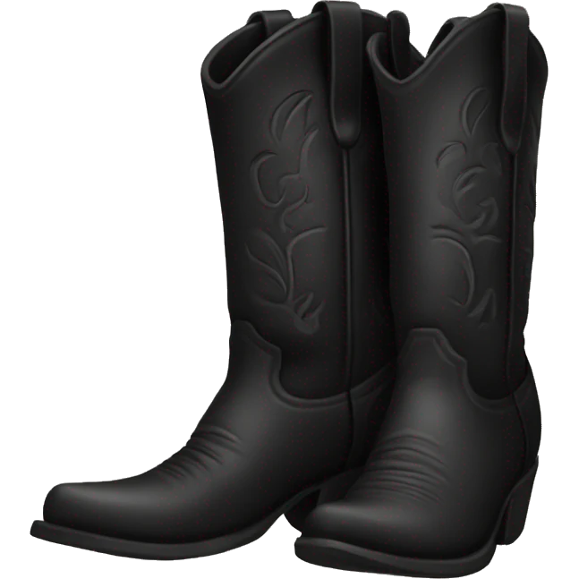 black cowboy boots emoji