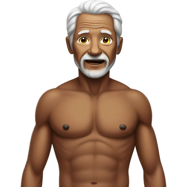 Old man in bikini emoji