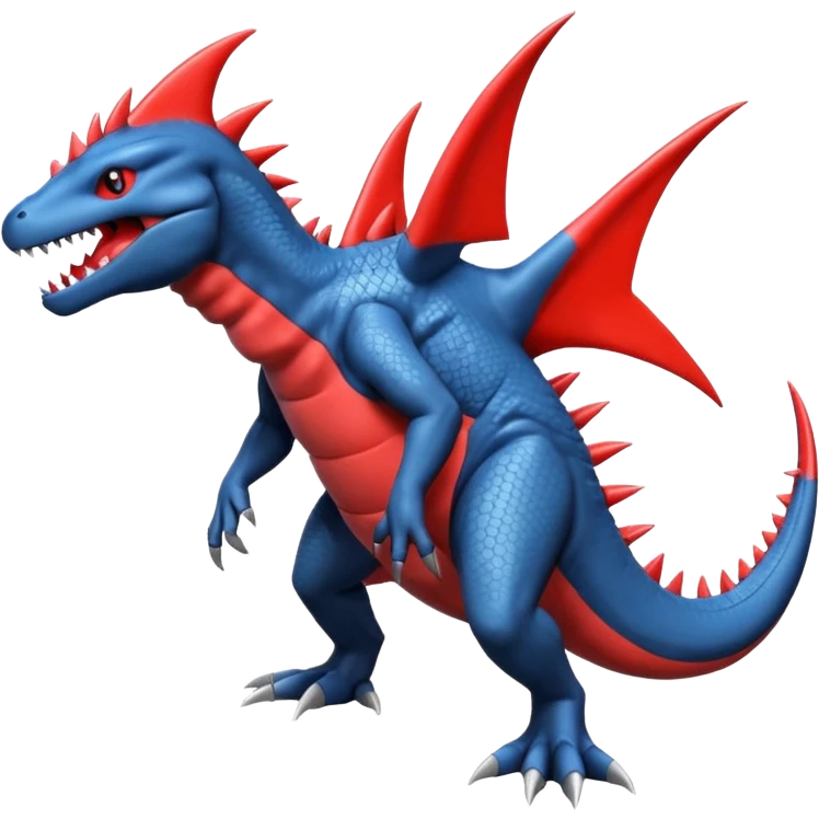 Salandit-Salamence-Garchomp-Fakémon-hybrid-creature (full body)  emoji
