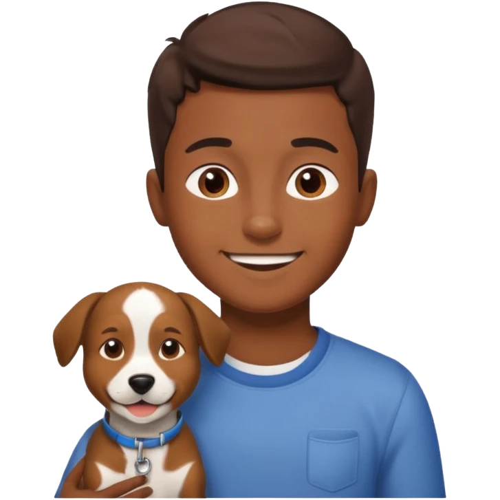 boy with dog emoji