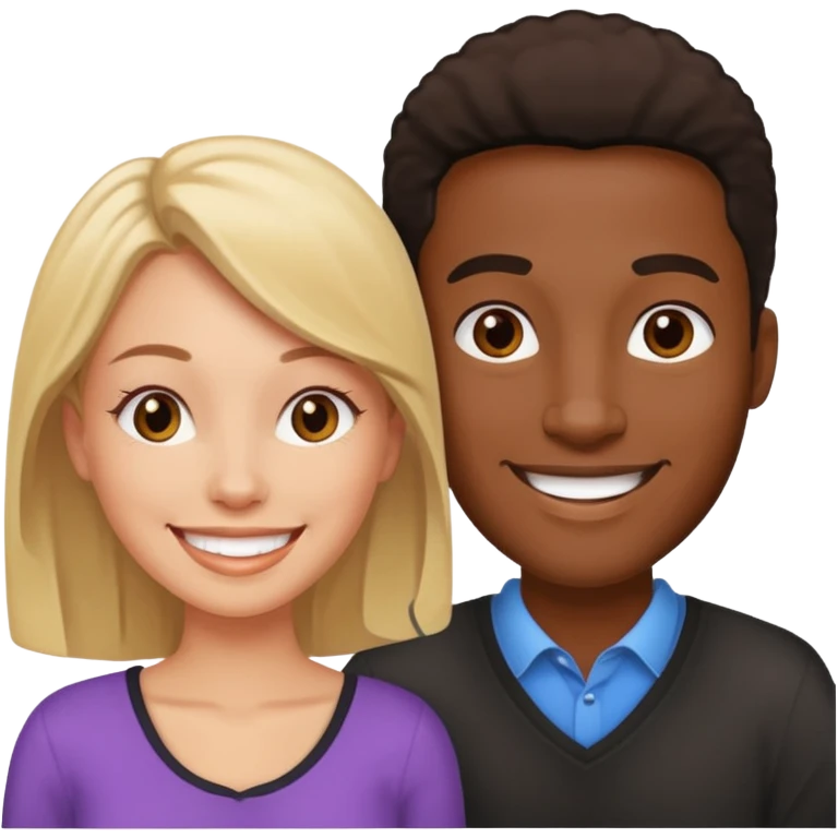 Black guy white girl emoji