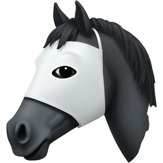 a horse with a mask emoji