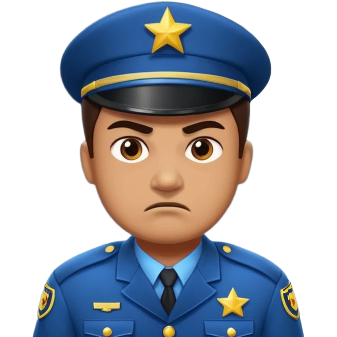 Angry guards at night with stars and moon emoji