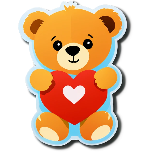 Teddy bear saying I love you mum emoji