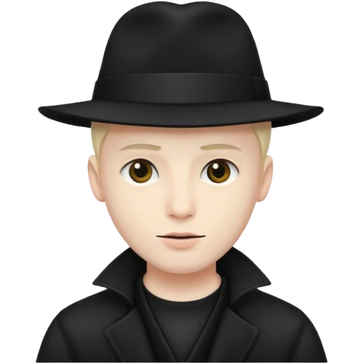 man goth in hat emoji