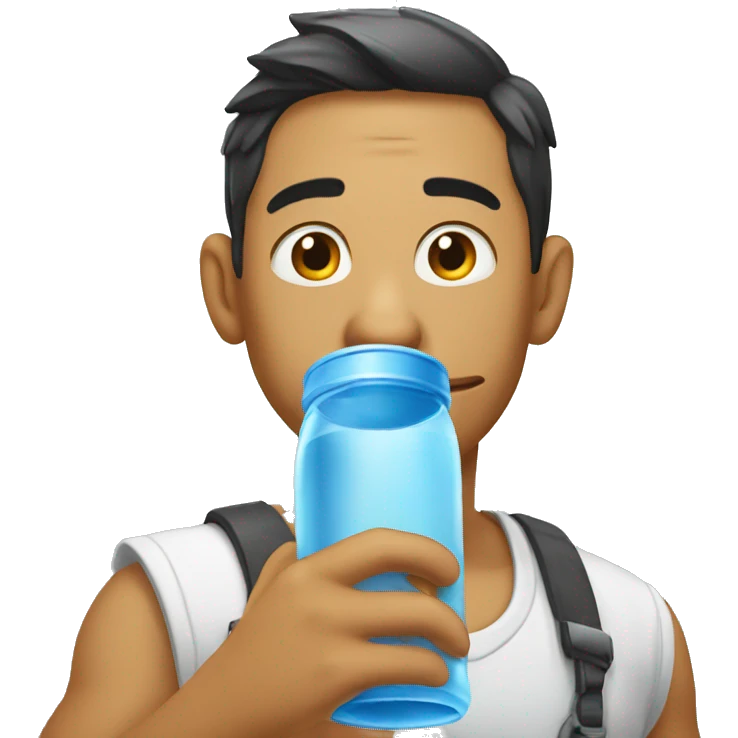 Dong drinking water  emoji