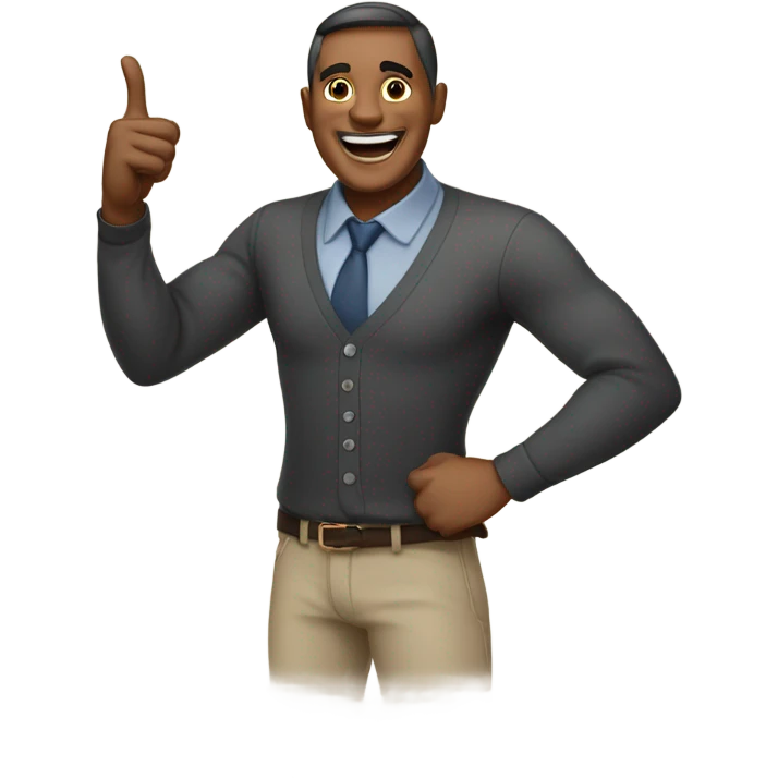 guy pointing both thumbs at himself  emoji