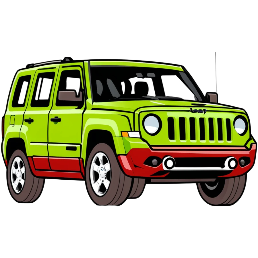 Green Jeep Patriot  emoji
