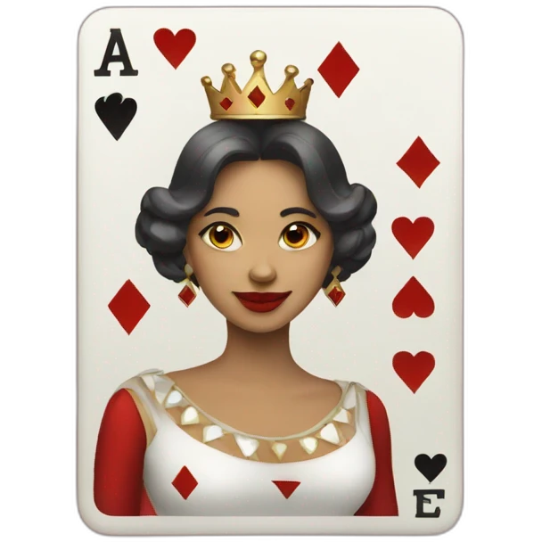 Playing card Queen of diamonds emoji
