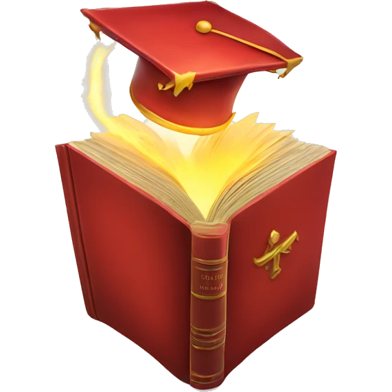 Red powerful Book with magic around emoji