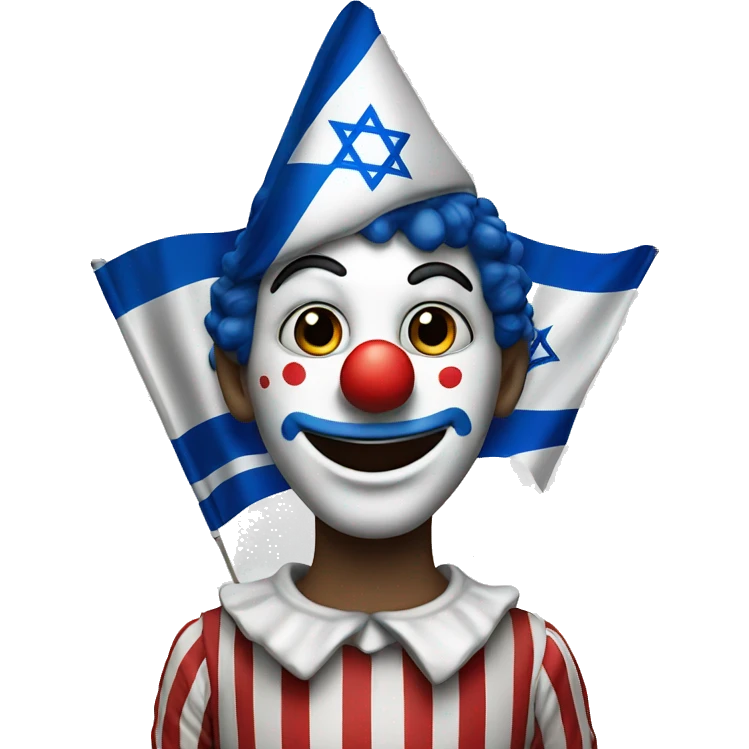  Clown with Israel flag background emoji