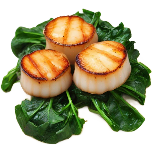 Seared Scallops with Wilted Spinach emoji