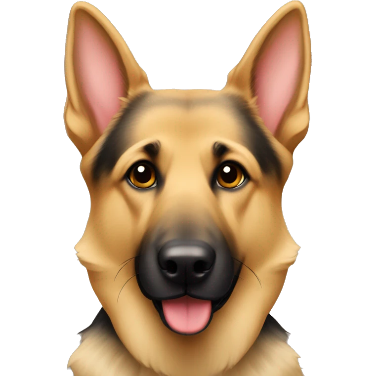 German shepard with heart shape blonde area on forehead emoji