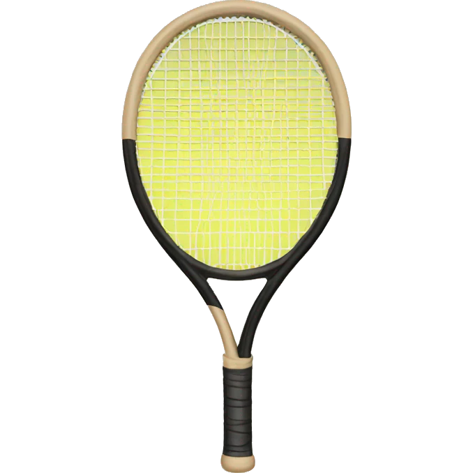 tennis beige and black racket  emoji